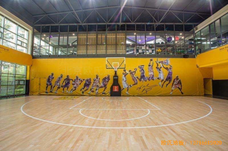 江蘇揚州海蘭德瓊花籃球館體育木地板鋪設(shè)案例